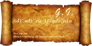 Gömöry Ifigénia névjegykártya