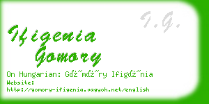 ifigenia gomory business card